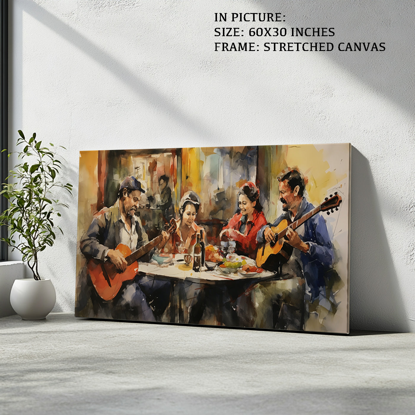 Artwork in Natural Wood Frame