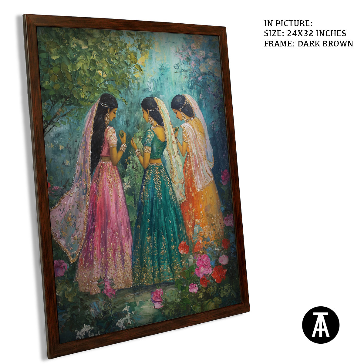 Artwork in Metal Champagne Gold Frame