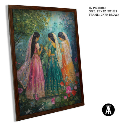 Artwork in Metal Champagne Gold Frame