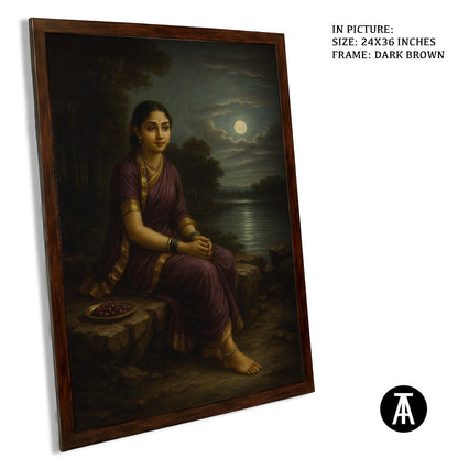 Artwork in Dark Brown Frame