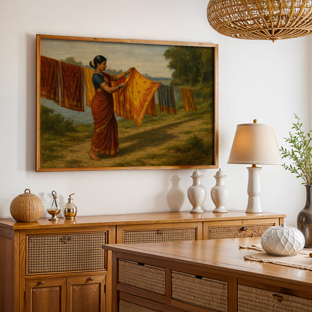 Heritage Indian Painting in a Lifestyle Setting