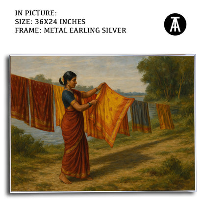 Artwork in Metal Earling Silver Frame