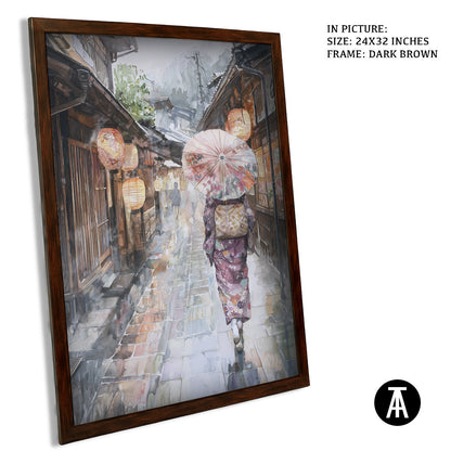 Artwork in Metal Champagne Gold Frame