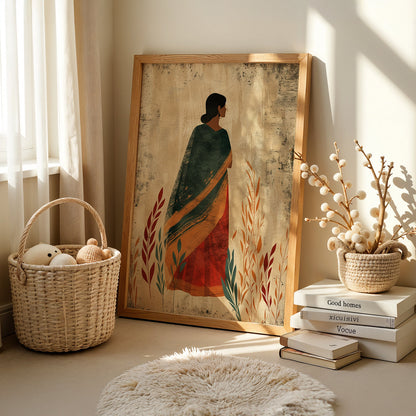Boho Art Painting in a Lifestyle Setting
