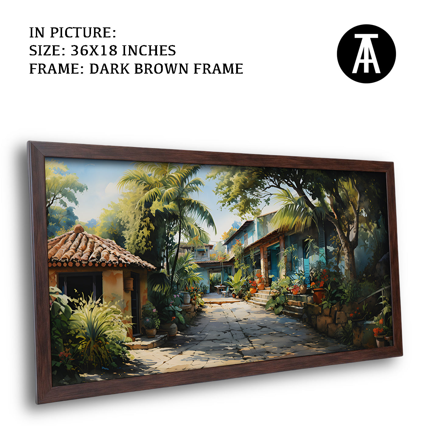 Artwork in Metal Champagne Gold Frame
