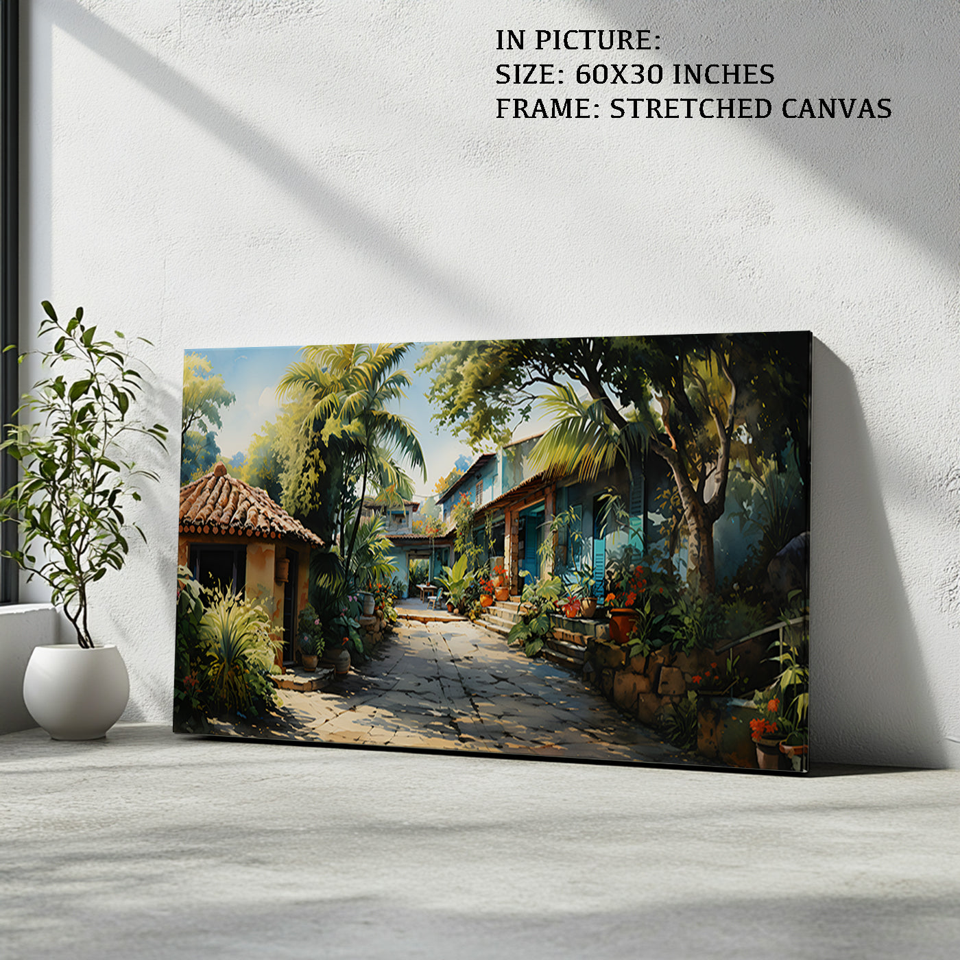 Artwork in Natural Wood Frame