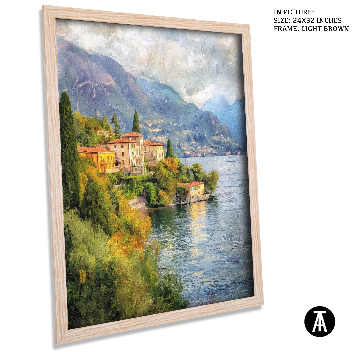 Artwork in Dark Brown Frame