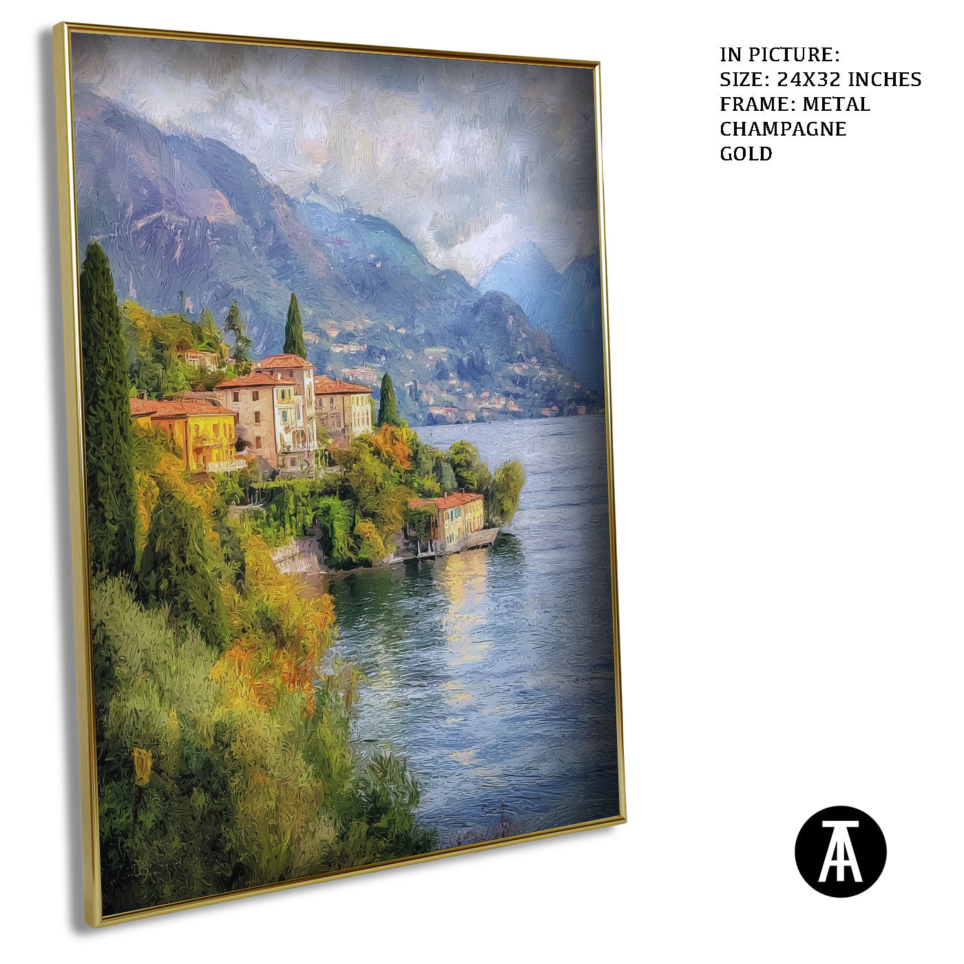 Artwork in Light Brown Frame
