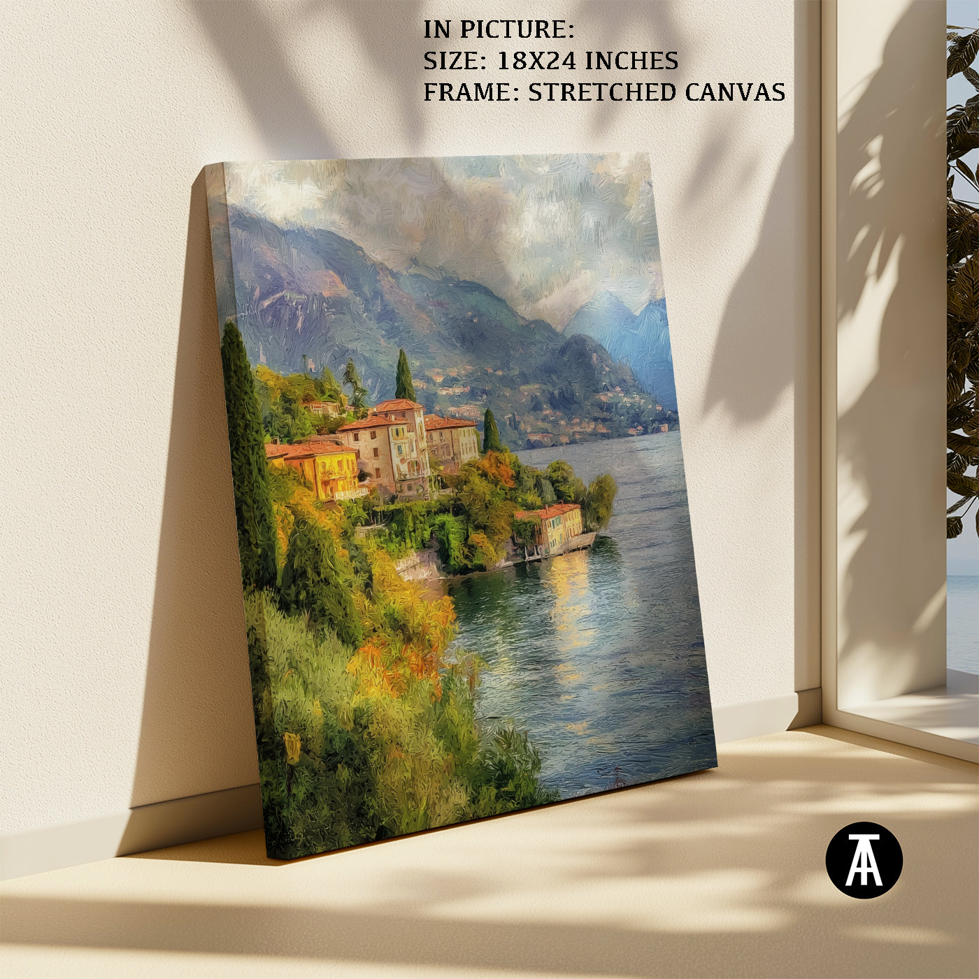 Artwork in Natural Wood Frame