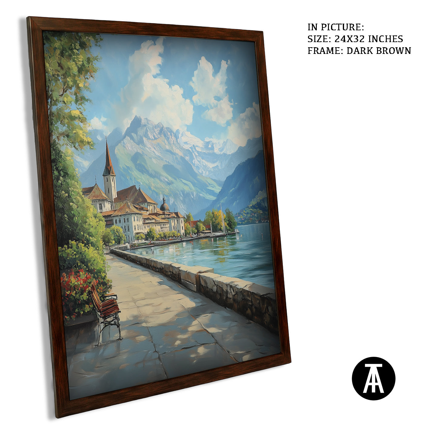 Artwork in Metal Champagne Gold Frame