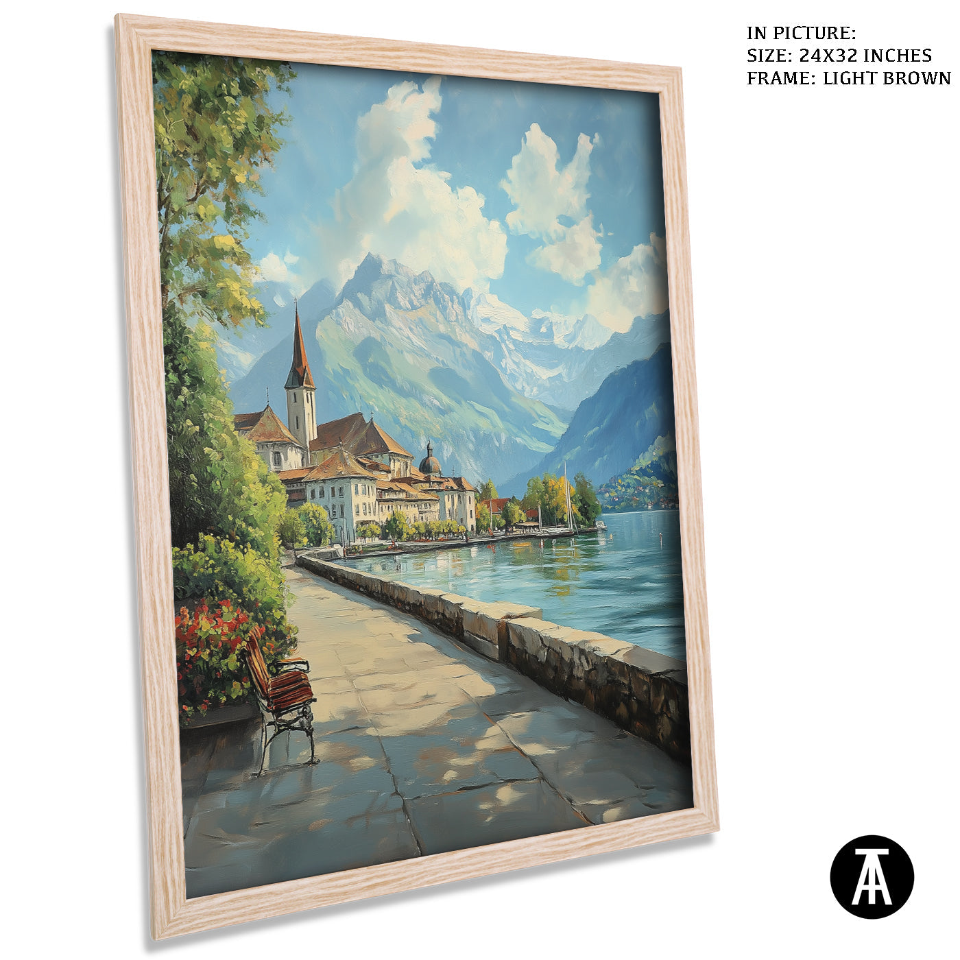 Artwork in Dark Brown Frame