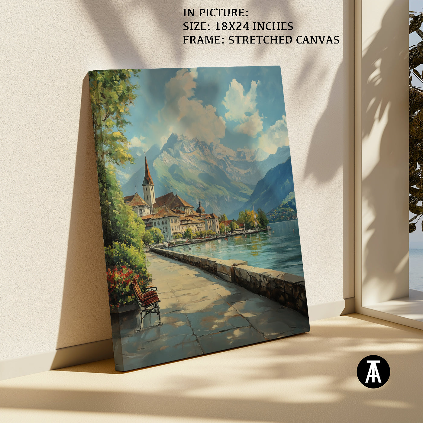 Artwork in Natural Wood Frame