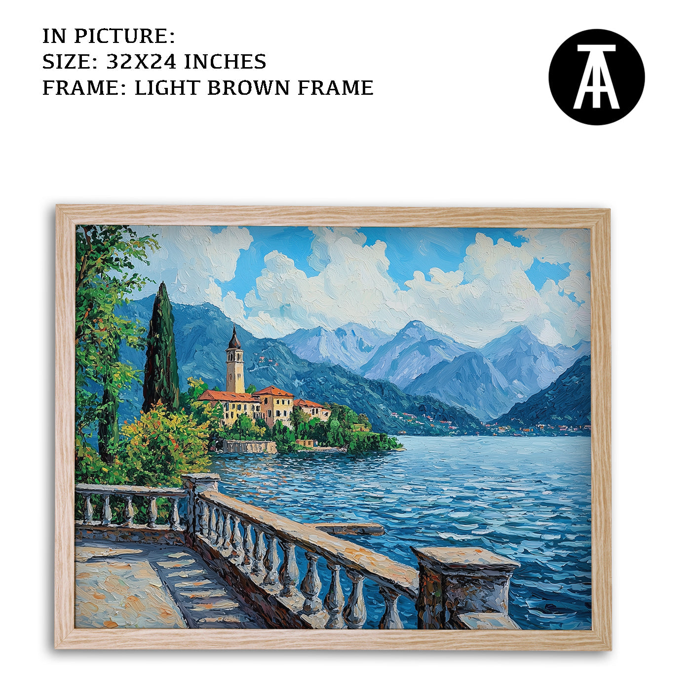 Artwork in Dark Brown Frame