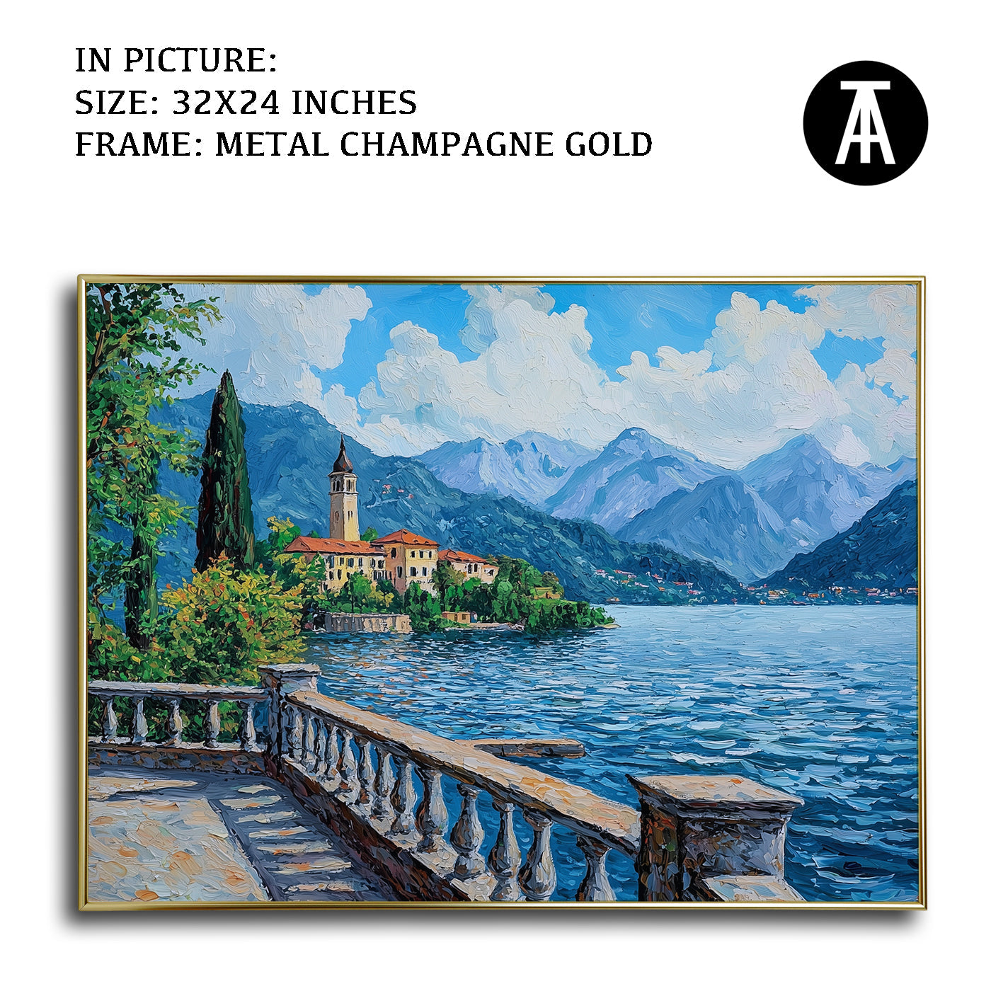 Artwork in Light Brown Frame
