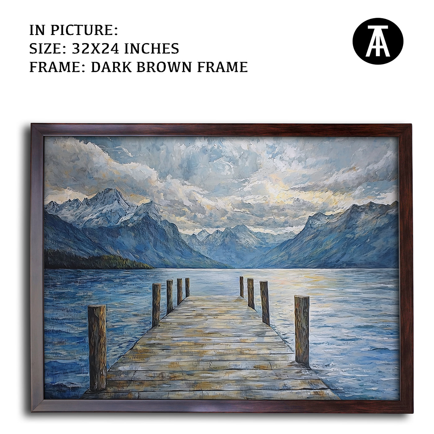 Artwork in Metal Champagne Gold Frame