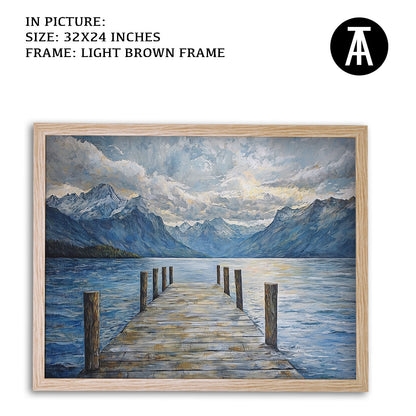 Artwork in Dark Brown Frame