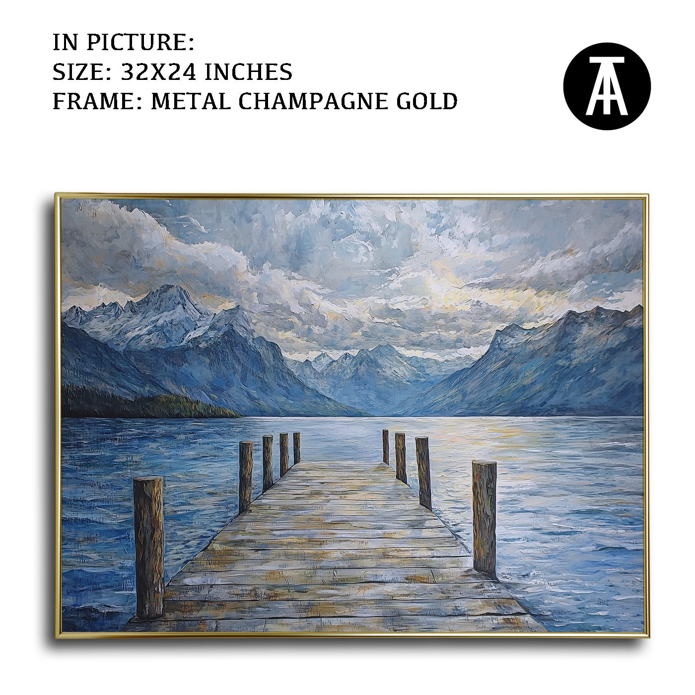Artwork in Light Brown Frame