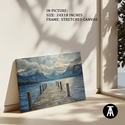 Artwork in Natural Wood Frame