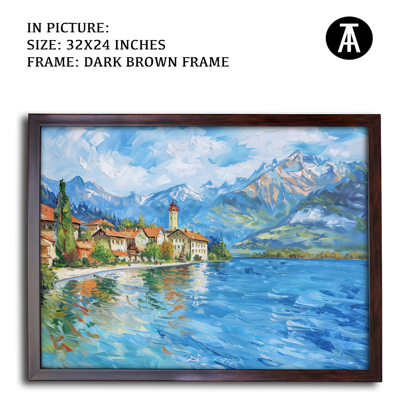 Artwork in Metal Champagne Gold Frame