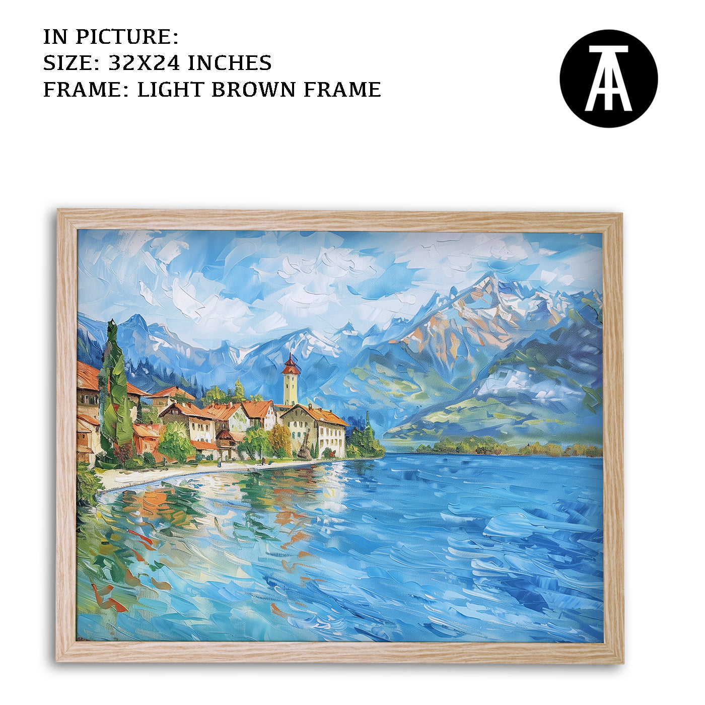 Artwork in Dark Brown Frame