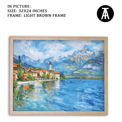 Artwork in Dark Brown Frame