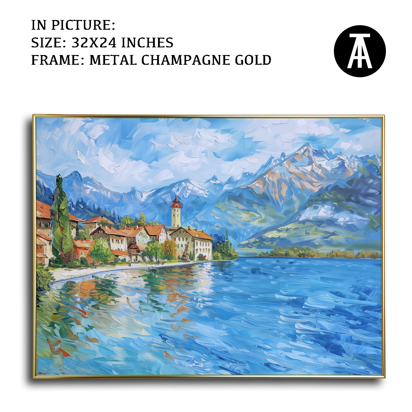 Artwork in Light Brown Frame