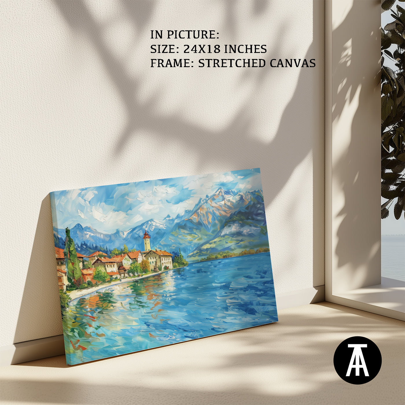 Artwork in Natural Wood Frame