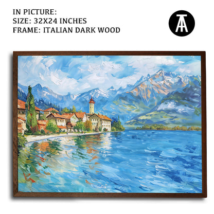 Artwork in Dark Wood Frame