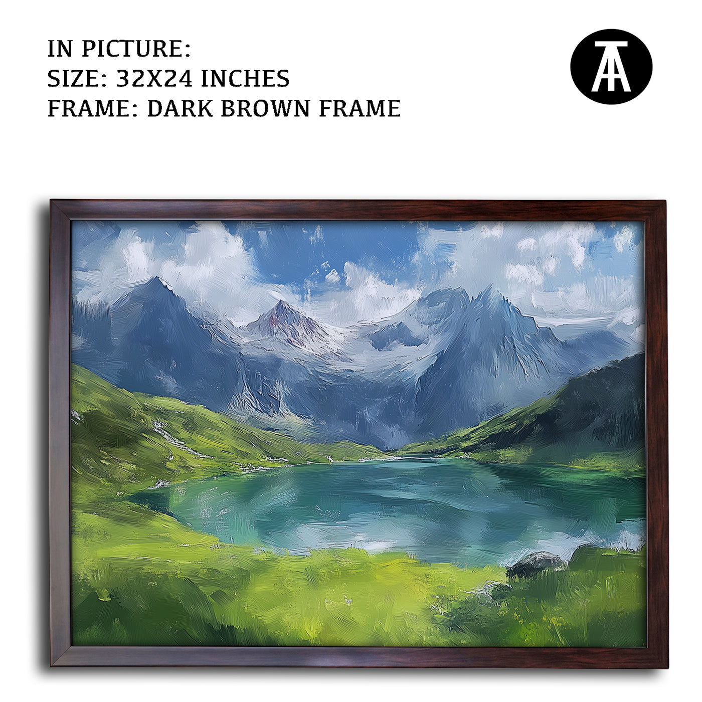 Artwork in Metal Champagne Gold Frame
