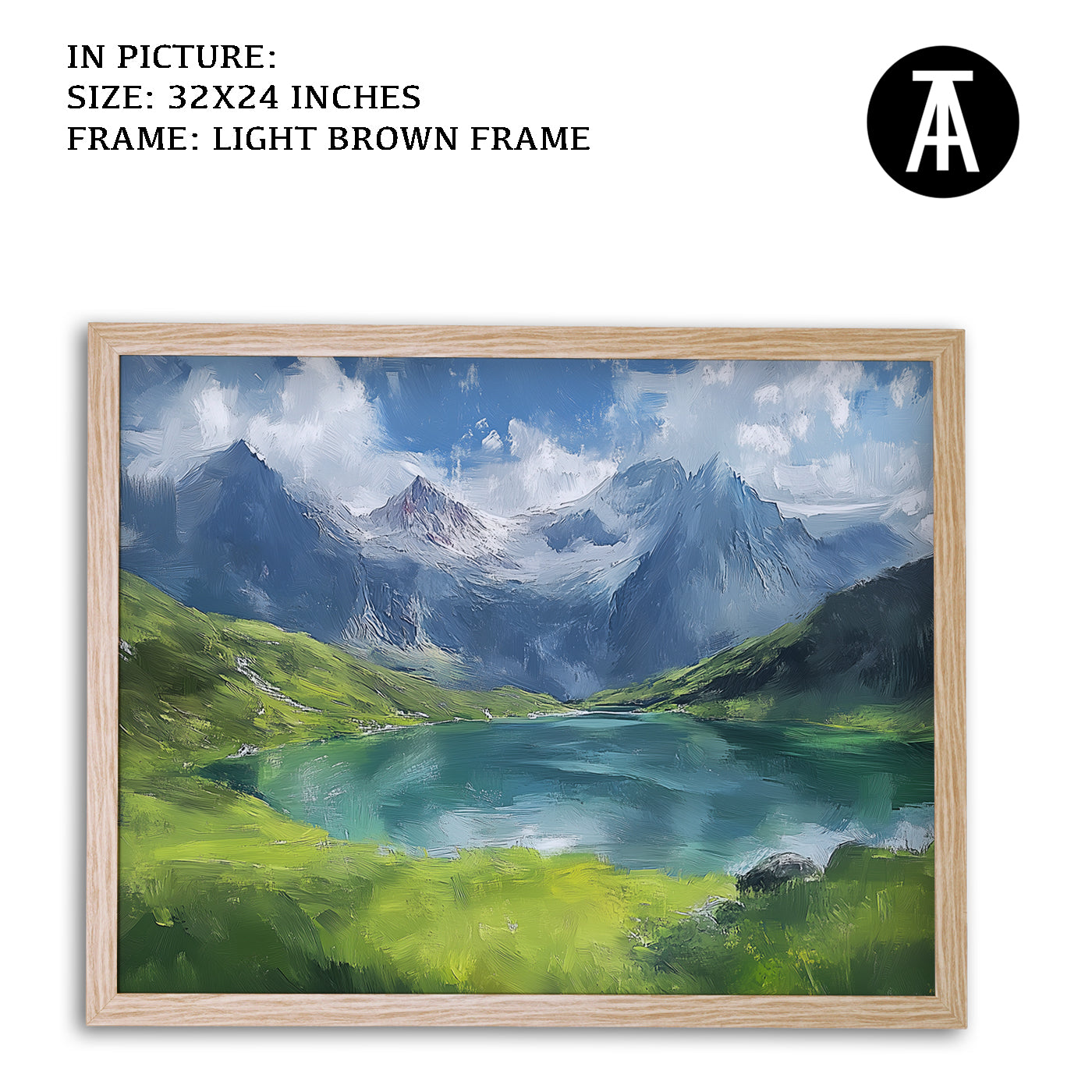 Artwork in Dark Brown Frame