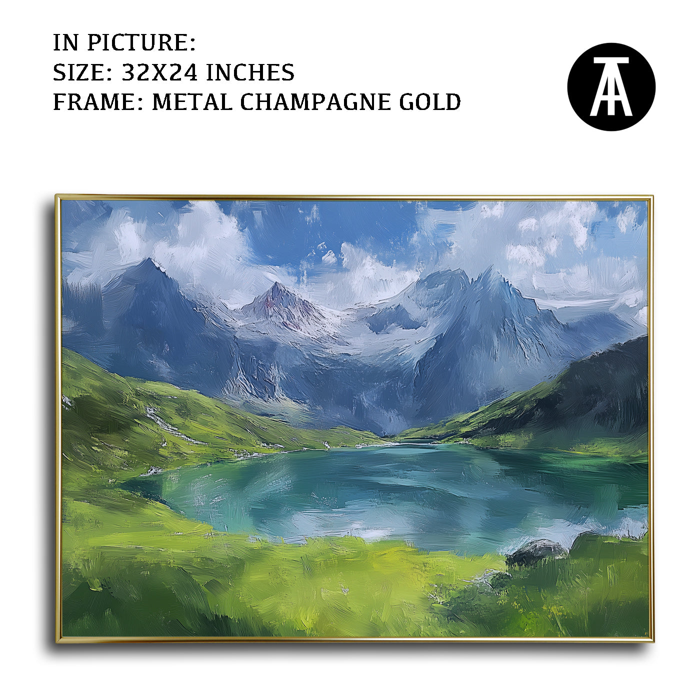 Artwork in Light Brown Frame