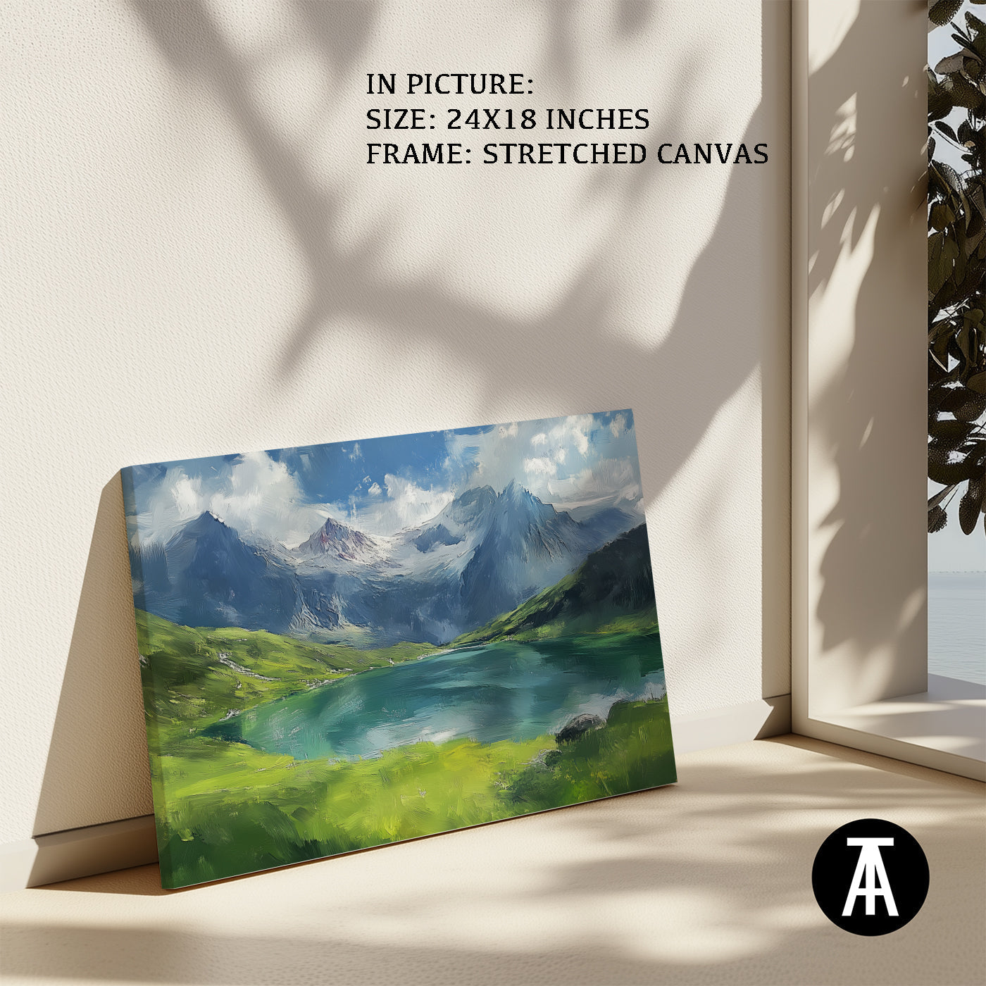 Artwork in Natural Wood Frame