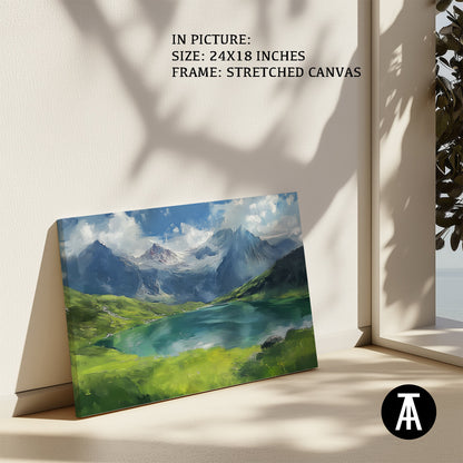Artwork in Natural Wood Frame