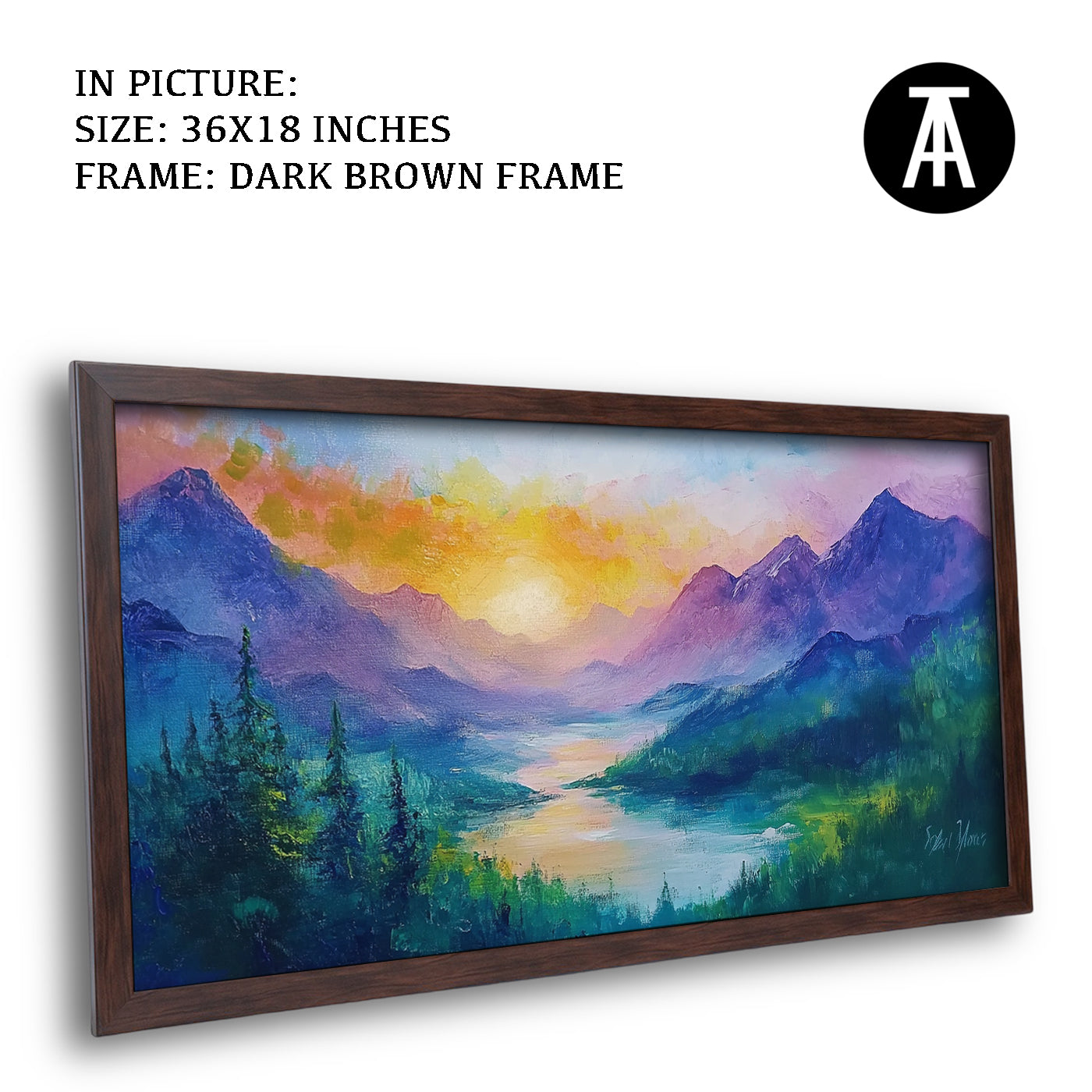 Artwork in Metal Champagne Gold Frame