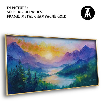 Artwork in Light Brown Frame