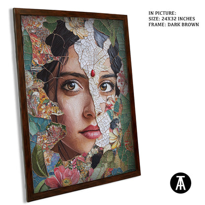 Artwork in Metal Champagne Gold Frame