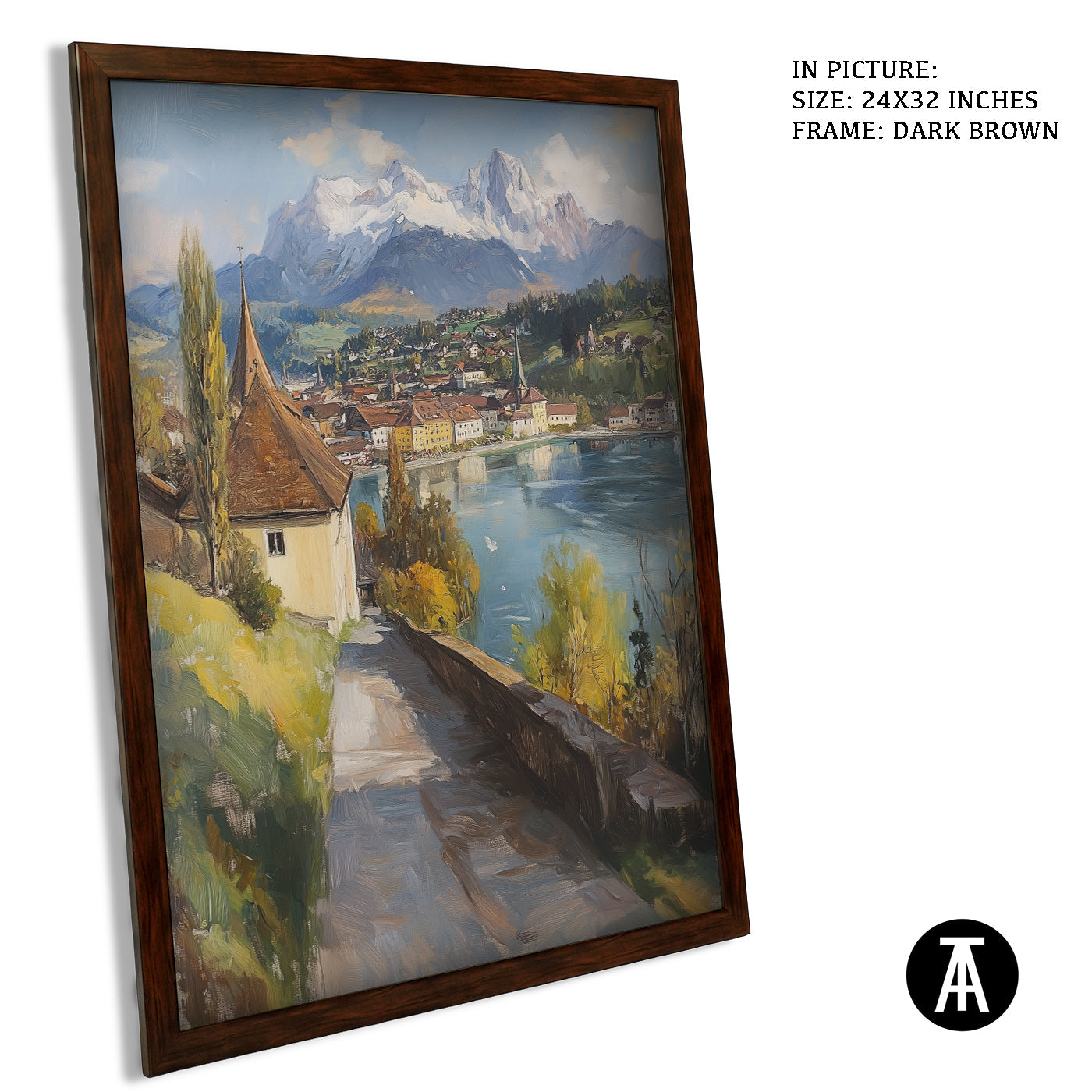 Artwork in Metal Champagne Gold Frame