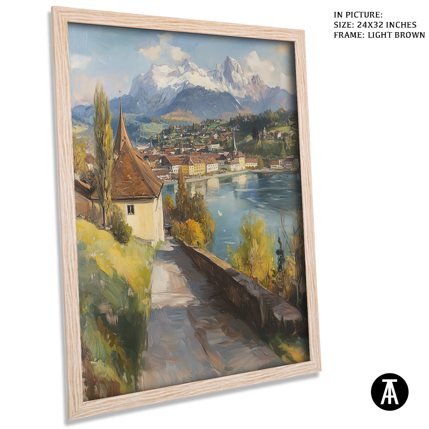 Artwork in Dark Brown Frame
