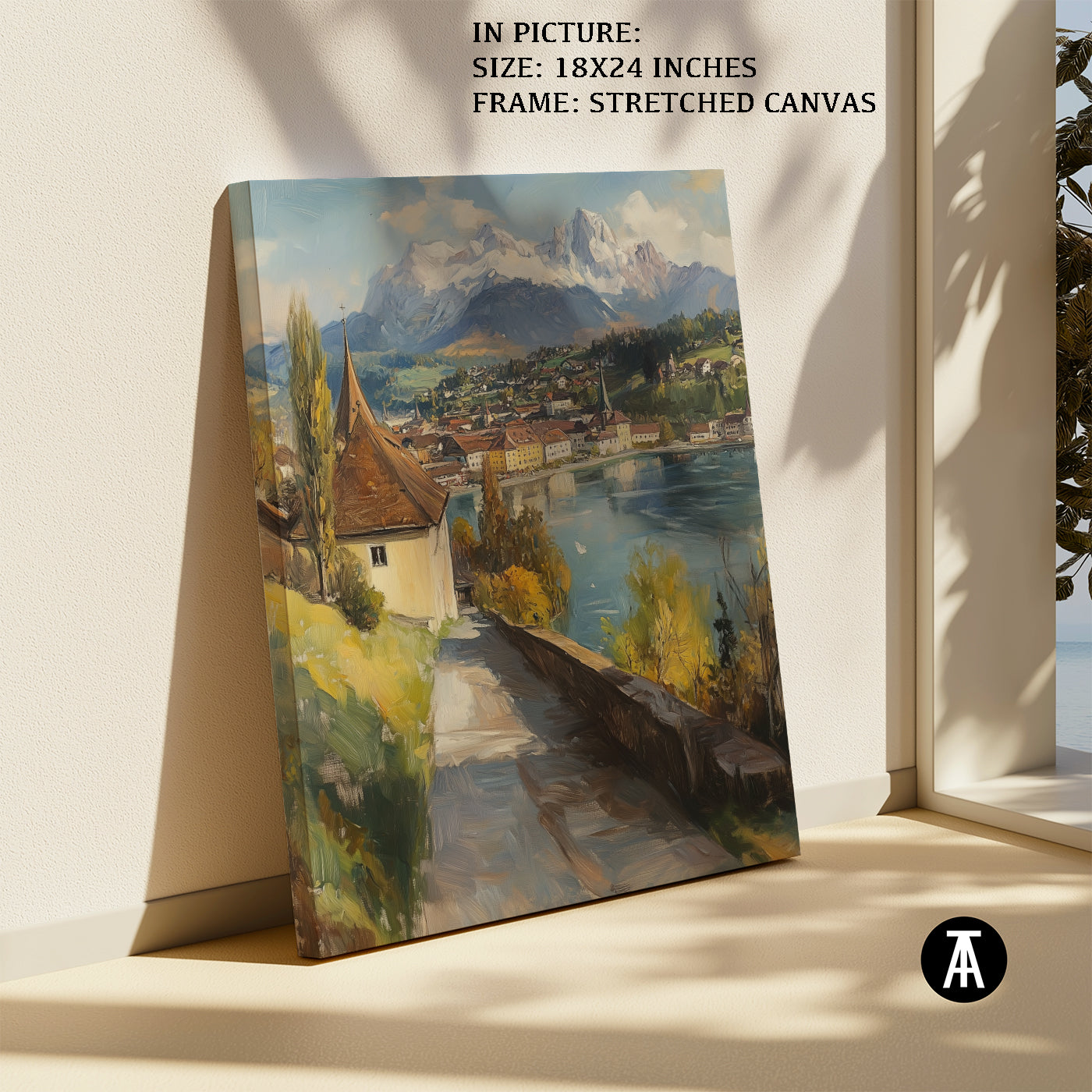 Artwork in Natural Wood Frame