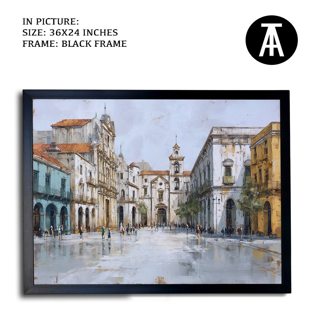 Artwork in Metal Champagne Gold Frame