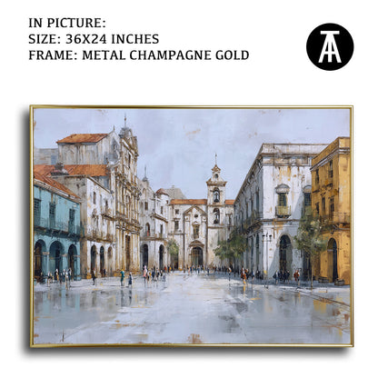 Artwork in Dark Brown Frame