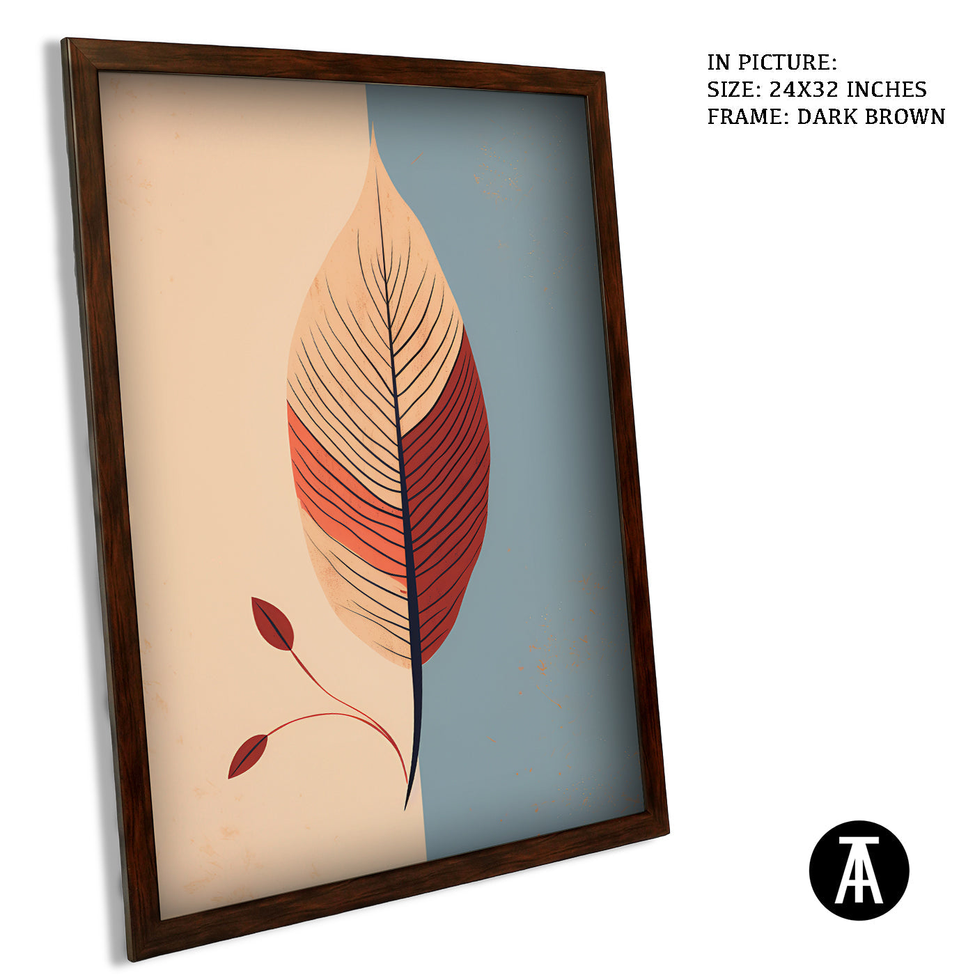 Artwork in Metal Champagne Gold Frame