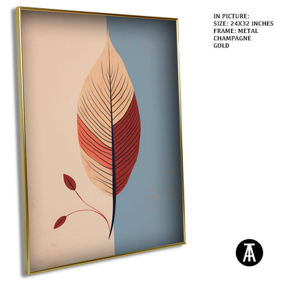 Artwork in Light Brown Frame