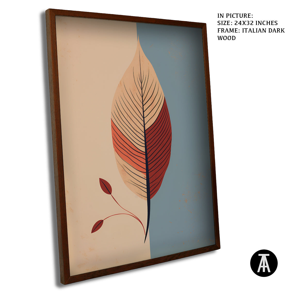 Sample Artwork in Italian Wood Framing Dark