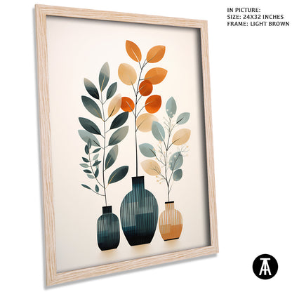 Artwork in Dark Brown Frame