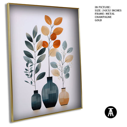 Artwork in Light Brown Frame