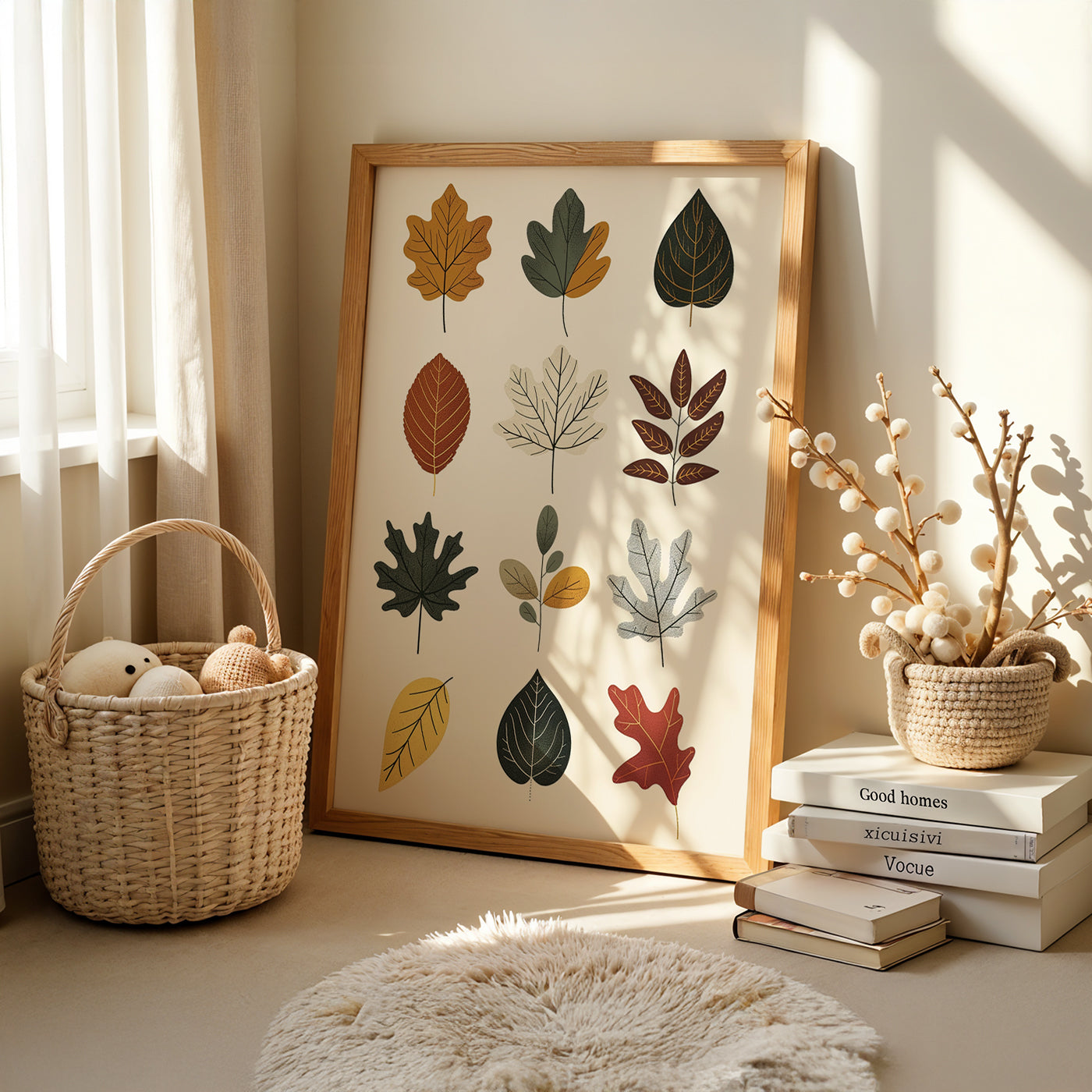 Boho Art Painting in a Lifestyle Setting