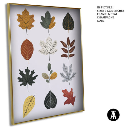 Artwork in Metal Champagne Gold Frame