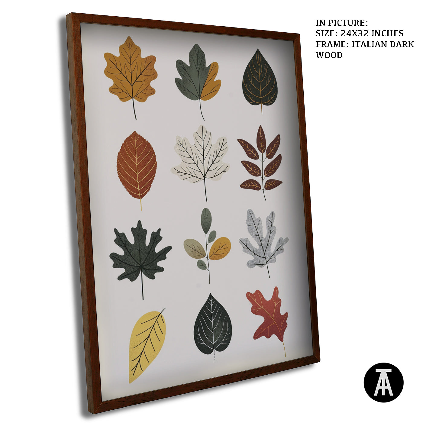 Artwork in Dark Wood Frame
