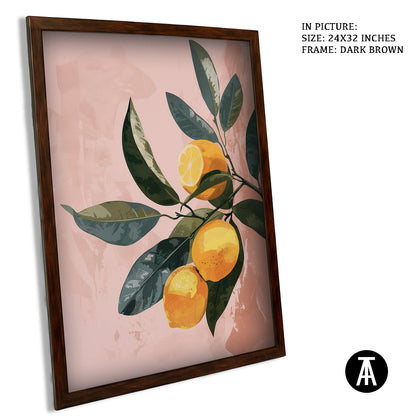 Artwork in Dark Brown Frame